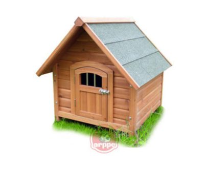 Caseta madera Locking Home con puerta ARPPE para perros